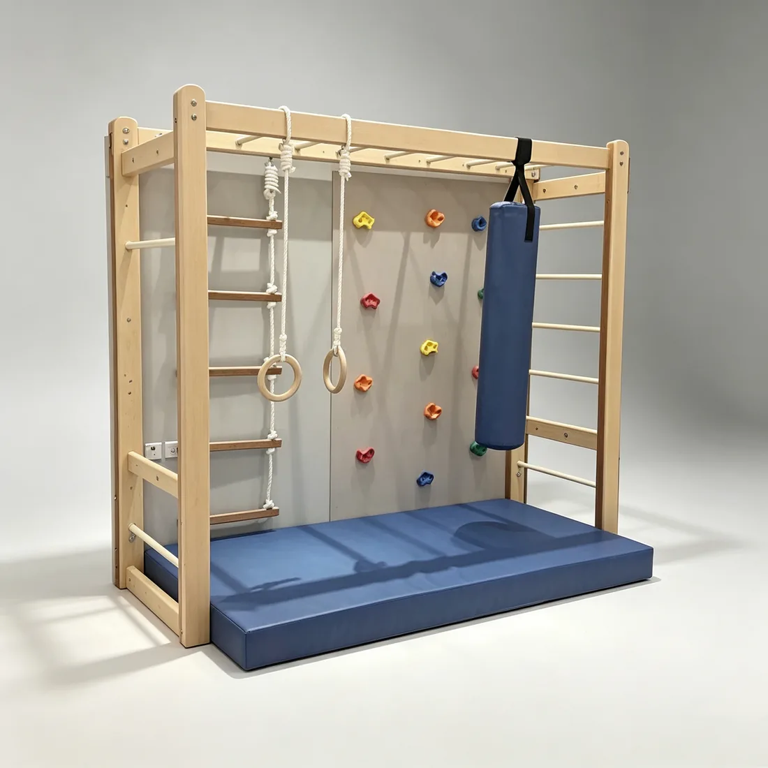 Wooden Indoor-Outdoor Climbing Frame